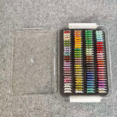 【Second generation 】Embroidery Floss Storage Box - Fits 3mm Acrylic Bobbins (108/540) | Foam Insert Craft Storage for Embroidery Crafters