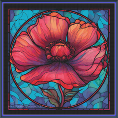 Birth Month August Poppy - PDF Digital Download