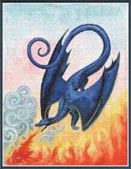Blue Fire Dragon - PDF Digital Download