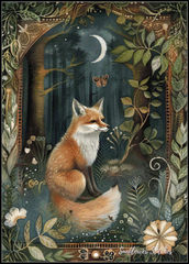 Bordered Woodland Fox 2 - PDF Digital Download