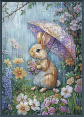Bunny with Umbrella - PDF Digital Download