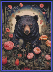 Gothic Botanic Bear - PDF Digital Download
