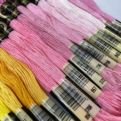 All 482 DMC colour numbers, one for each colour. PF Thread Cross-stitch Floss Embroidery 482 colours 8m