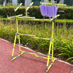 2-in-1 Adjustable Aluminum Alloy Cross Stitch Stand – Floor & Bed Use, Height 21.65–39.37 inches (55–100cm), Angle 90–180°, Width 19.69–32.28 inches (50–82cm), Heavy Duty Embroidery Frame for Chair, Sofa, or Bed