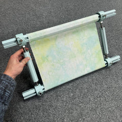 Blue Adjustable Aluminum Alloy Scroll Frame for Cross Stitch | Extra Thick, Extendable Embroidery Frame with Adjustable Width and Length