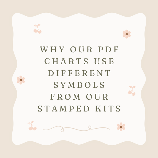 Why Our PDF Charts Use Different Symbols From Our Stamped Kits