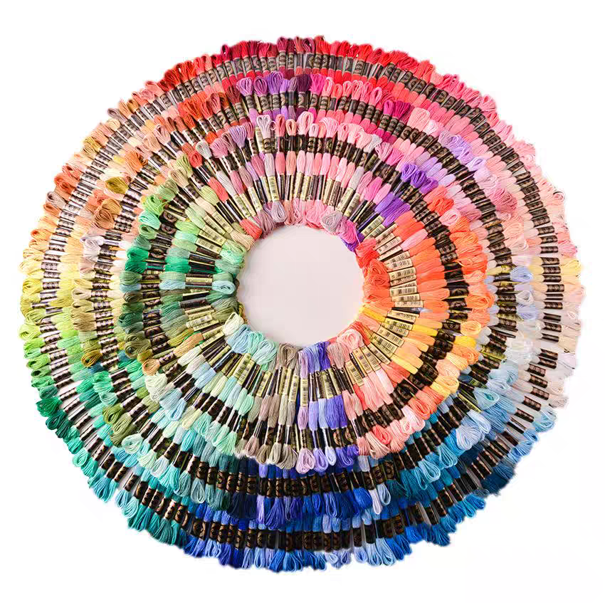 All 482 DMC colour numbers, one for each colour. PF Thread Cross-stitch Floss Embroidery 482 colours 8m