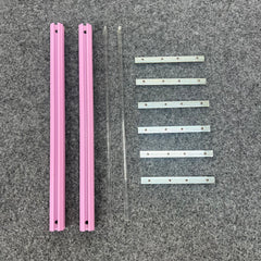 Aluminum Alloy Scroll Embroidery Frame - Extension Accessories (Including 2pcs  Aluminum Alloy Crossbars + 2pcs  Transparent Acrylic Rods + 6pcs Extension Fittings)