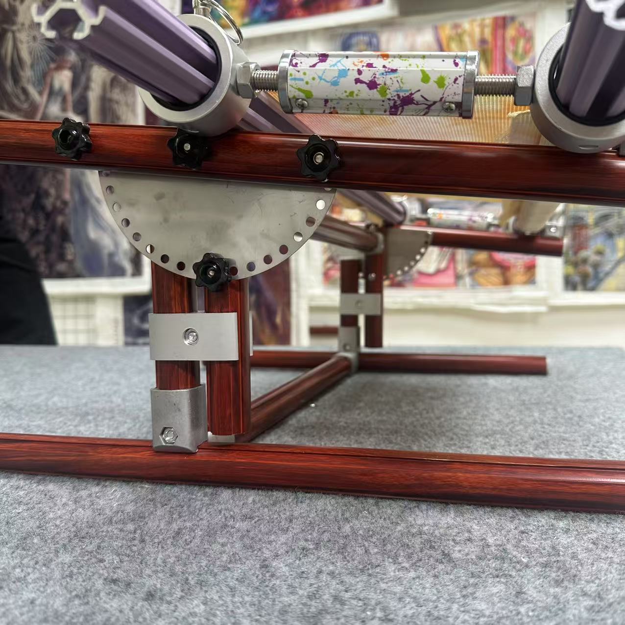 【Third Generation】 Adjustable Tabletop Cross Stitch Embroidery Frame Base, Aluminum Alloy, Height 13-25cm / 5.12-9.84 inches, 90°-180° Angle, DIY Needlework Stand