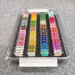 【Second generation 】Embroidery Floss Storage Box - Fits 3mm Acrylic Bobbins (108/540)  | Foam Insert Craft Storage for Embroidery Crafters