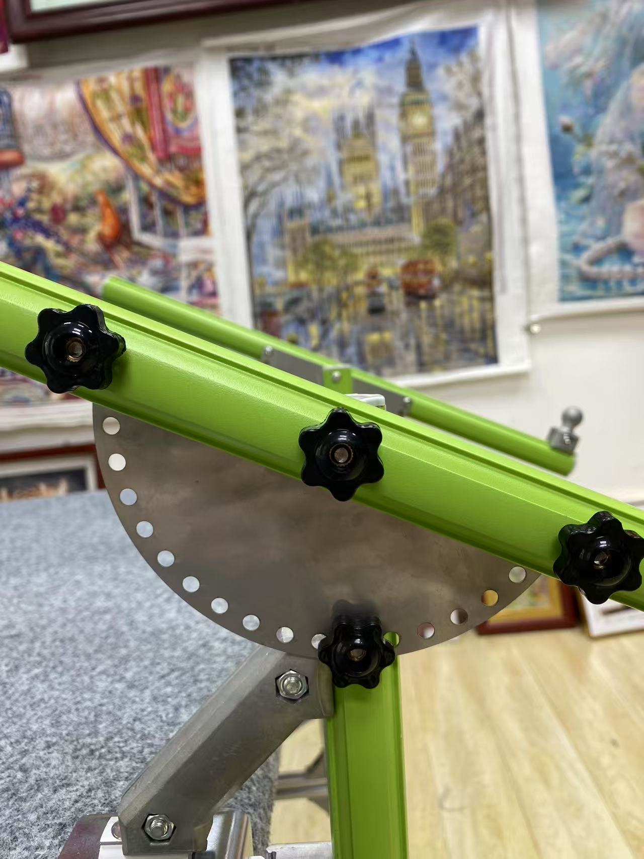 upgrade and reinforce【Third Generation】Aluminum Alloy Table Side Embroidery Hoop Stand - Adjustable Tilt Angle & Width, Heavy-Duty Base for Desk Mounting, Stable Embroidery Frame Holder Fits Most Desks