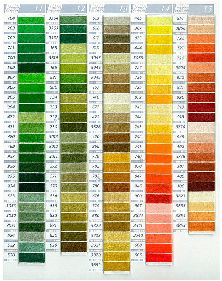 [834-B5200】Egyptian cotton embroidery floss 482 colours - 8m skeins