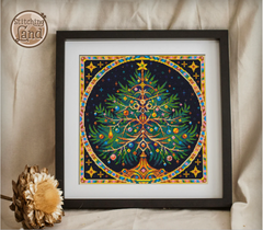 Art Nouveau Christmas Tree Square [Sun-0268]