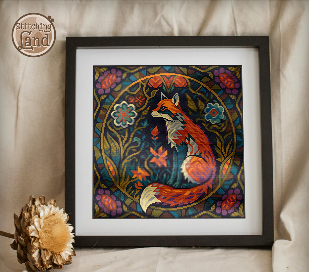 Art Nouveau Fox Square [Sun-631]