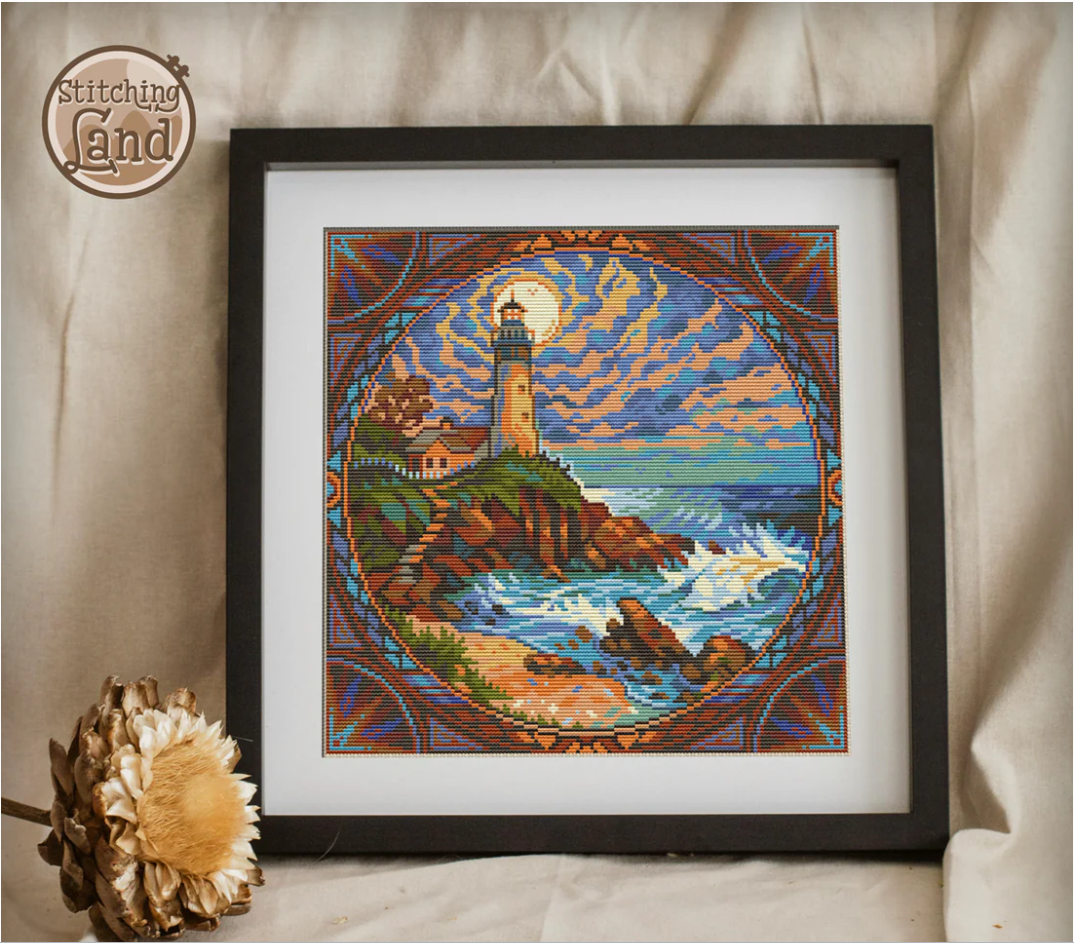 Art Nouveau Lighthouse VII Square [Sun-0272]