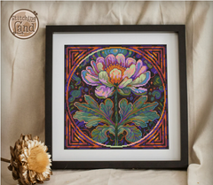 Art Nouveau Moon Flower Square [Sun-0633]