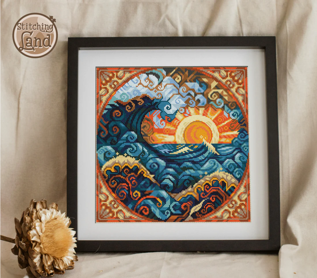 Art Nouveau Ocean Square [Sun-0257]