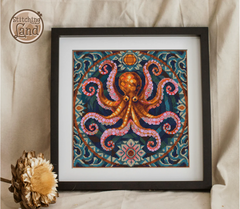 Art Nouveau Octopus Square [sun-0265]