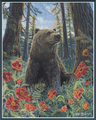 Bear With Poppies - PDF Digital Download