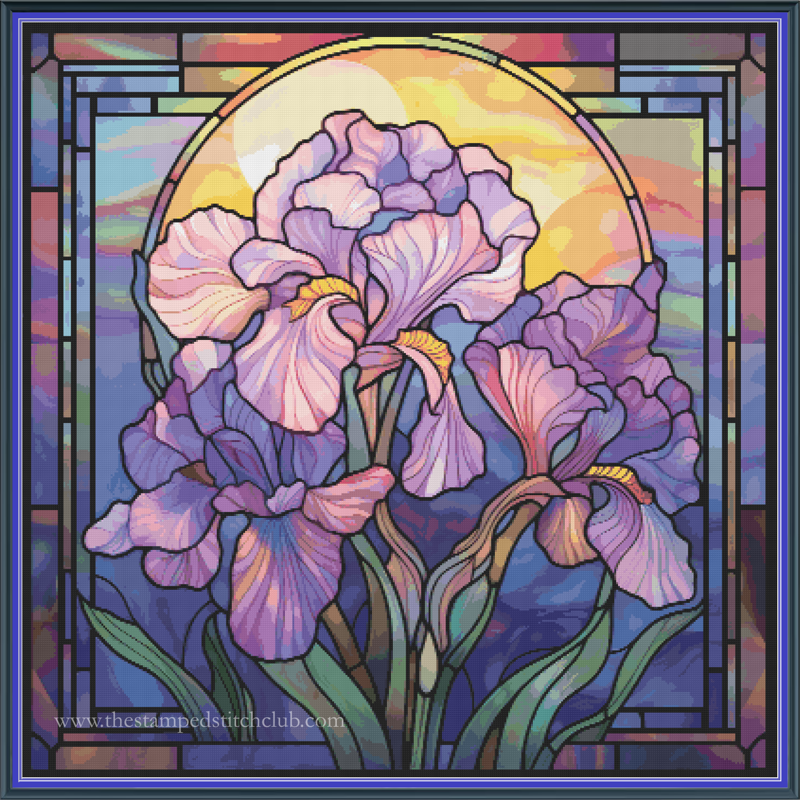 Birth Month February Iris - PDF Digital Download