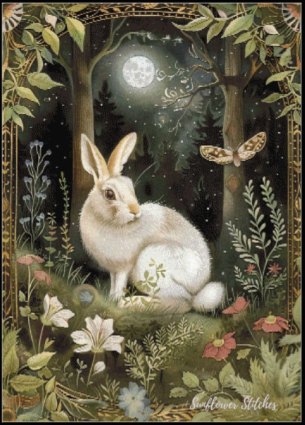Bordered Woodland Hare - PDF Digital Download
