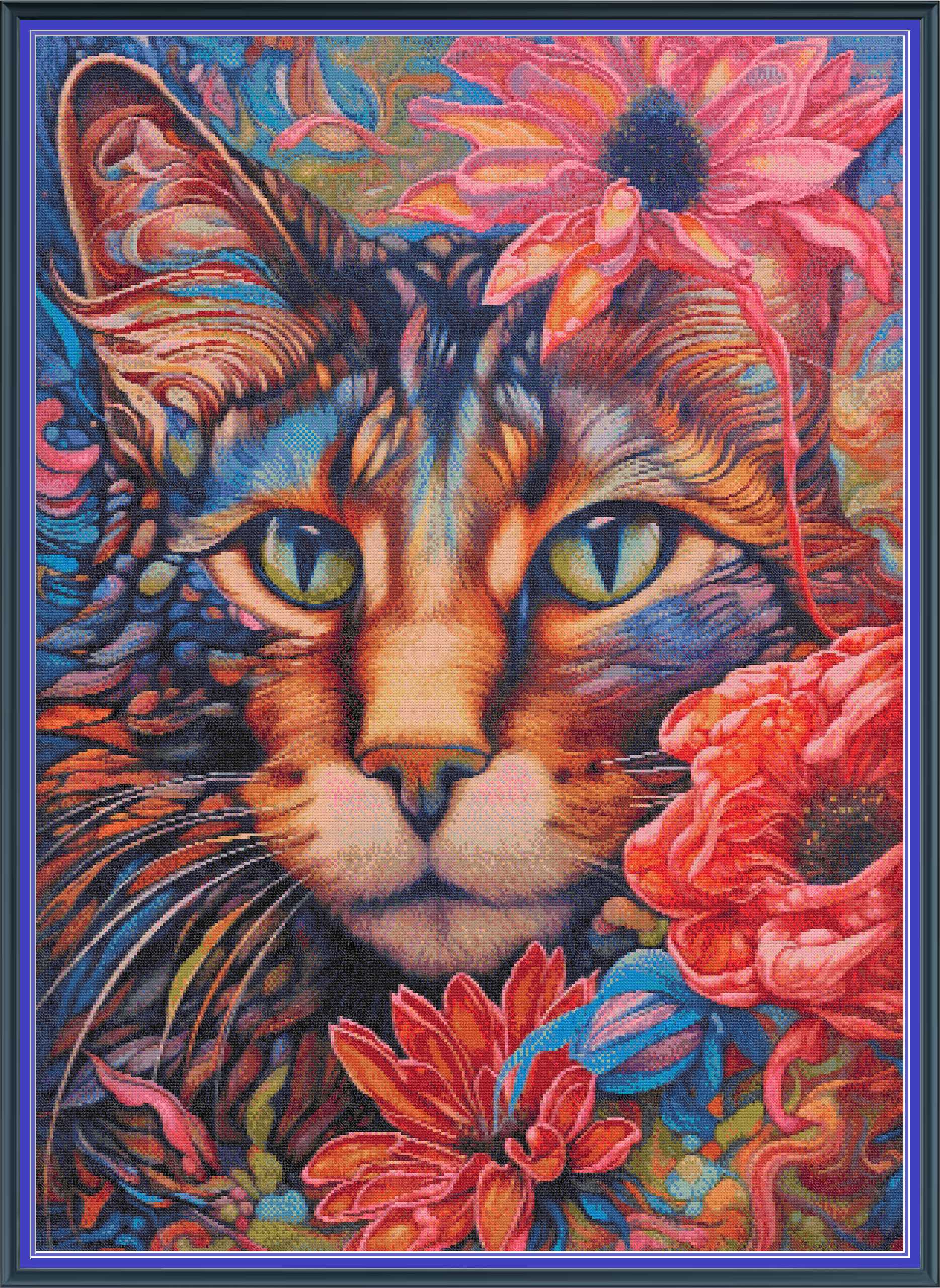 Floral Cat 1 - PDF Digital Download