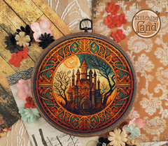 Gothic Castle Stamped Cross Stitch Kit