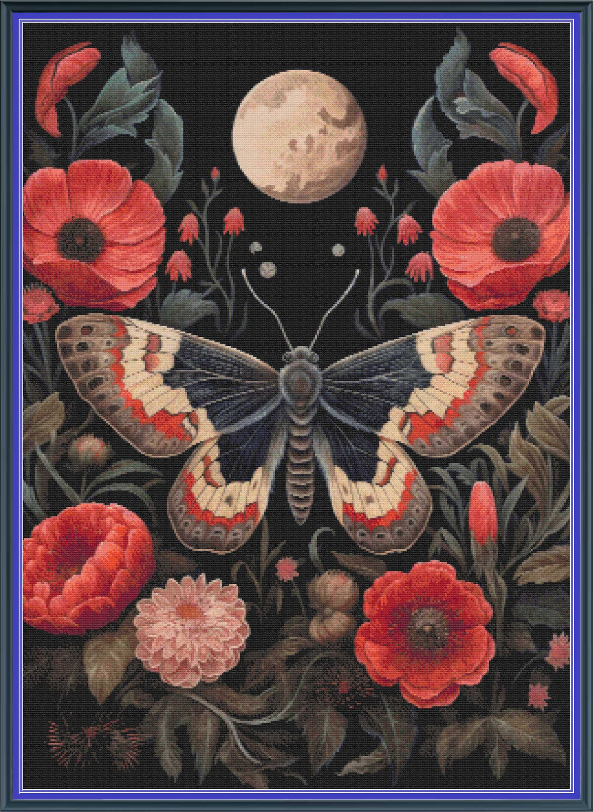 Gothic Botanic Butterfly - PDF Digital Download