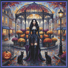 Halloween In Town Square - PDF Digital Download
