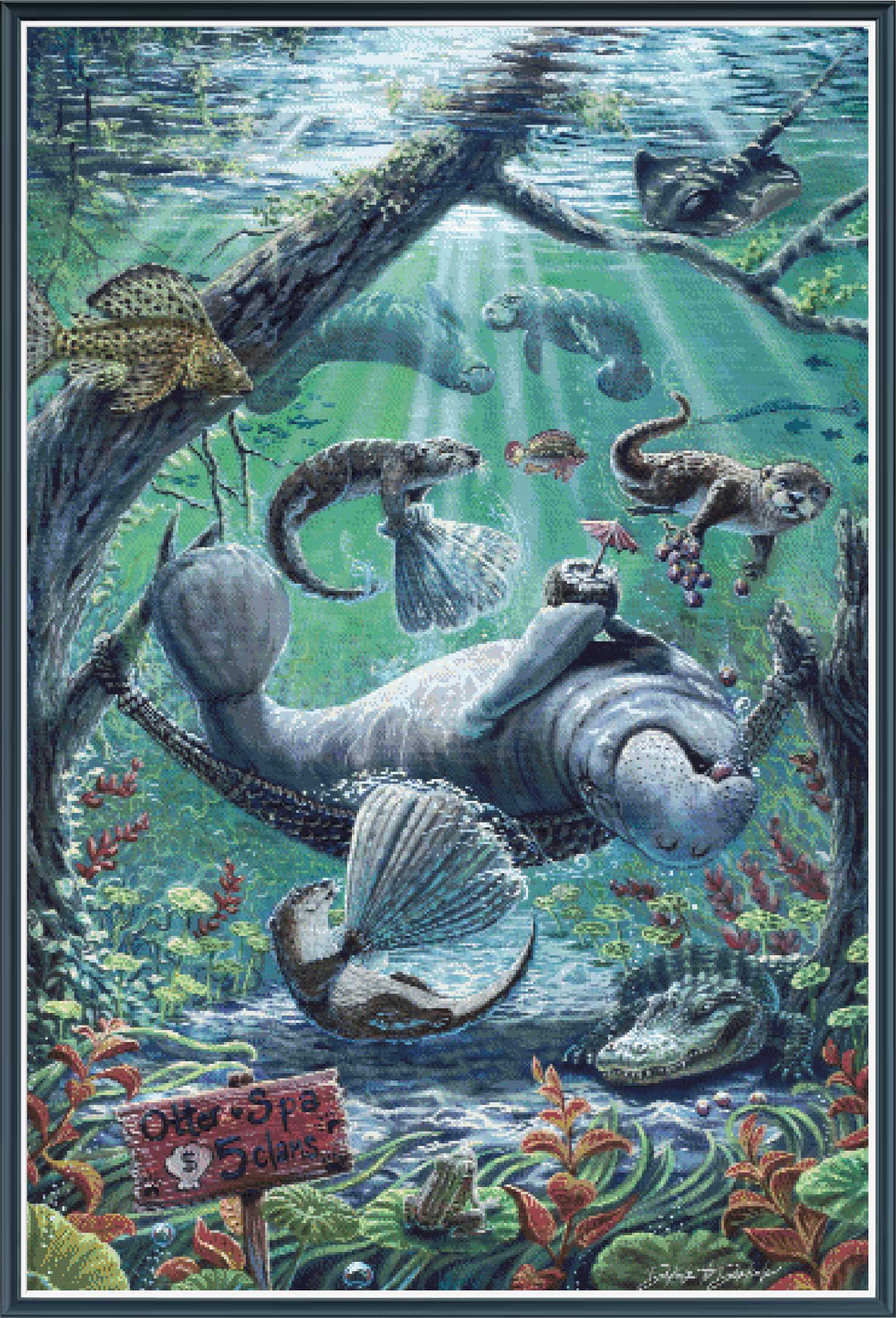 Lazy Day at Otter Spa - PDF Digital Download