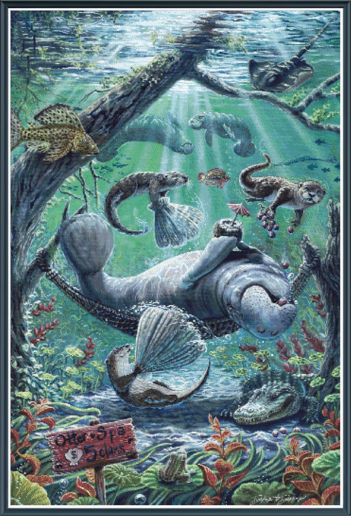 Lazy Day at Otter Spa - PDF Digital Download