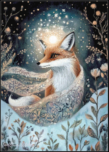 Moonlit Fox - PDF Digital Download