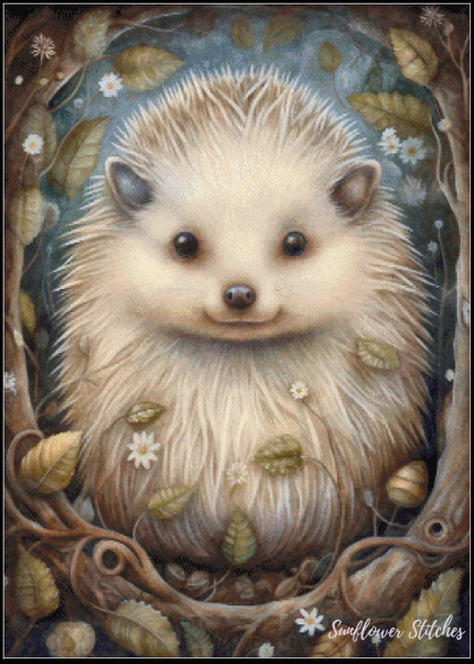 Mystical Woodlands Hedgehog - PDF Digital Download