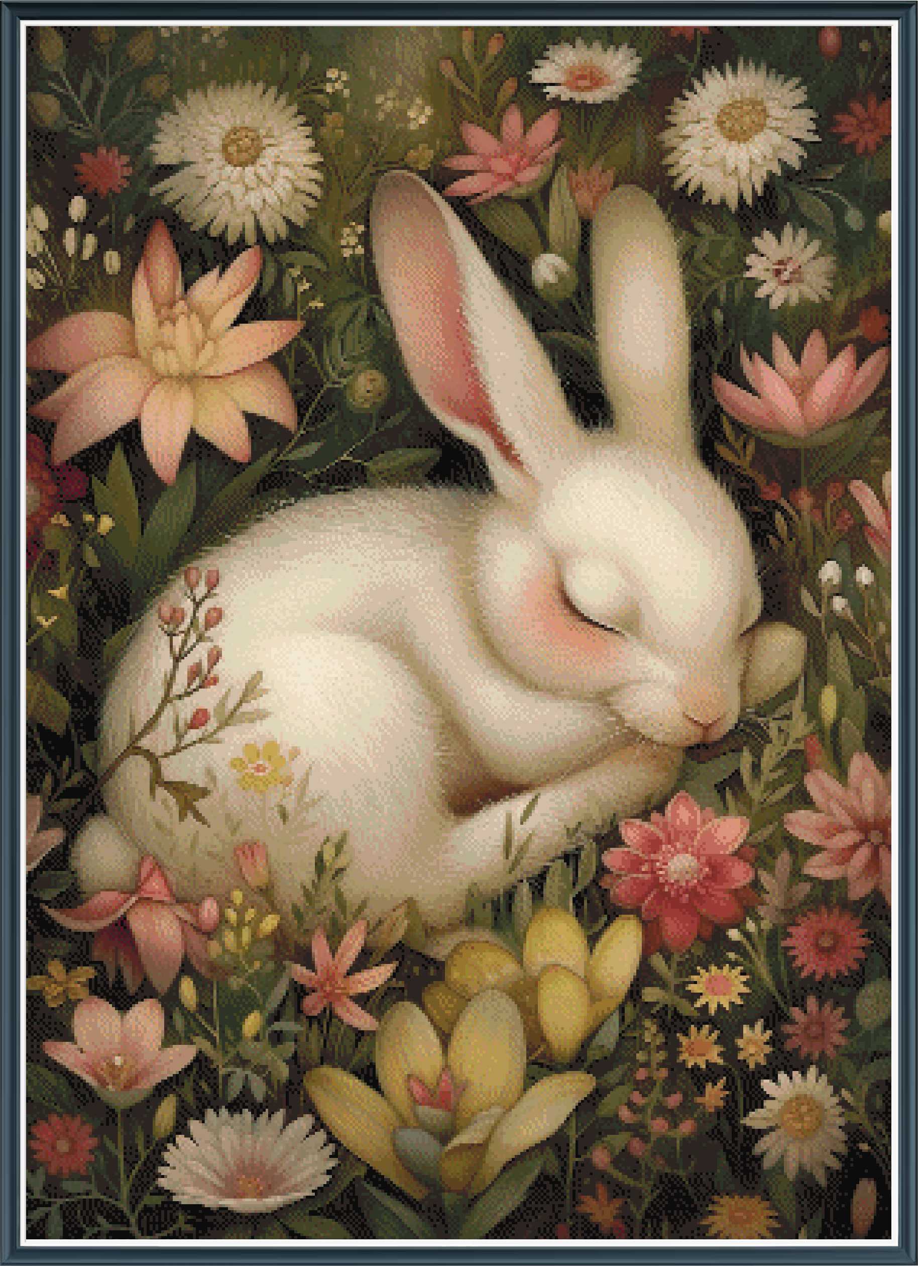 Sleeping Animals White Rabbit - PDF Digital Download