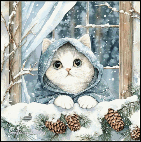 Snowy Paws - PDF Digital Download