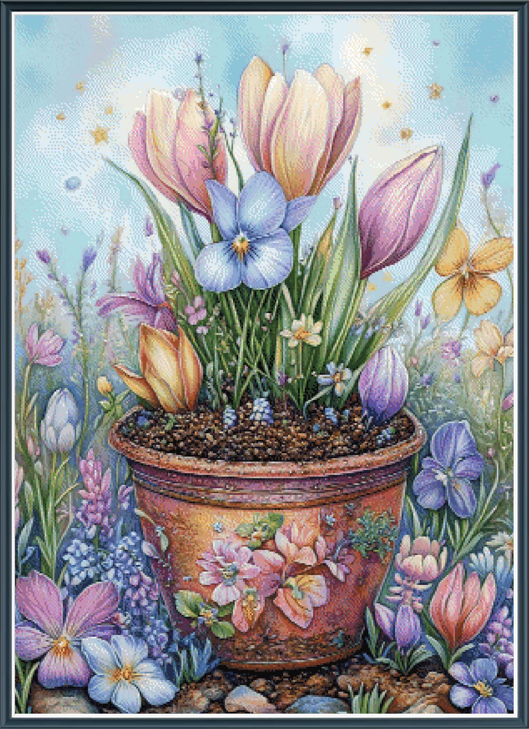 Spring Flower Pot - PDF Digital Download