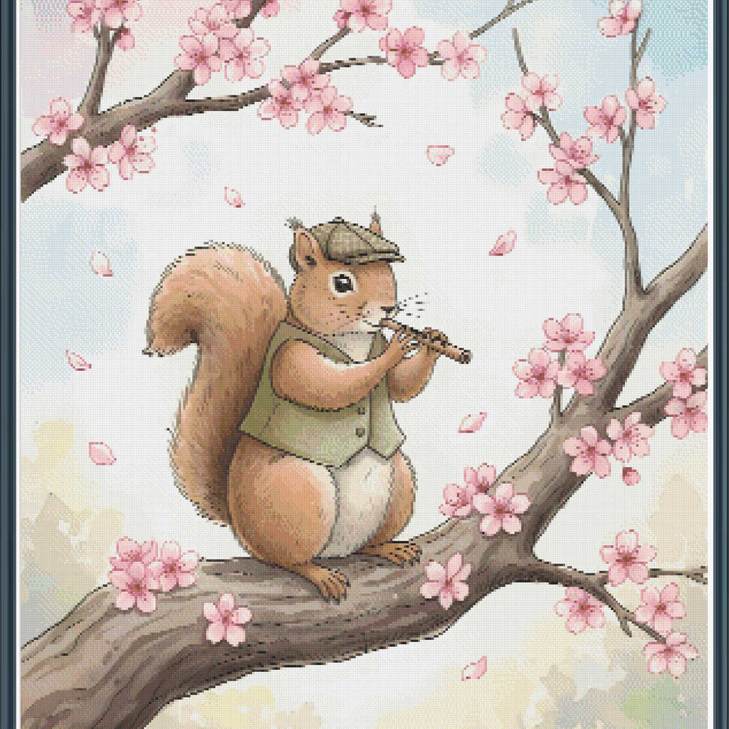 Squirrel's Spring Tune - PDF Digital Download – The Stamped Stitch Club