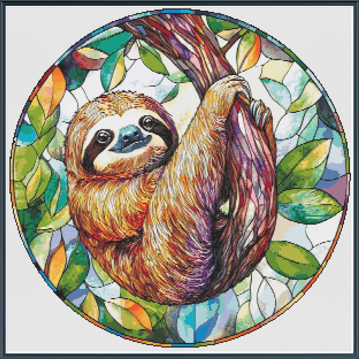 Stained Glass Sloth [Sun-0589]