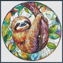 Stained Glass Sloth [Sun-0589]