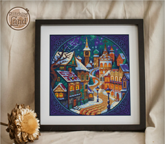 Winter Town Night II Square [sun-0269]