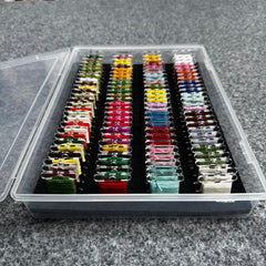 Embroidery Floss Storage Box - Fits 3mm Acrylic Bobbins (108/540)  | Foam Insert Craft Storage for Embroidery Crafters