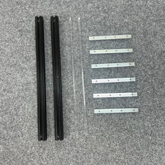 Aluminum Alloy Scroll Embroidery Frame - Extension Accessories (Including 2pcs  Aluminum Alloy Crossbars + 2pcs  Transparent Acrylic Rods + 6pcs Extension Fittings)