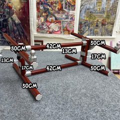 【Third Generation】 Adjustable Tabletop Cross Stitch Embroidery Frame Base, Aluminum Alloy, Height 13-25cm / 5.12-9.84 inches, 90°-180° Angle, DIY Needlework Stand