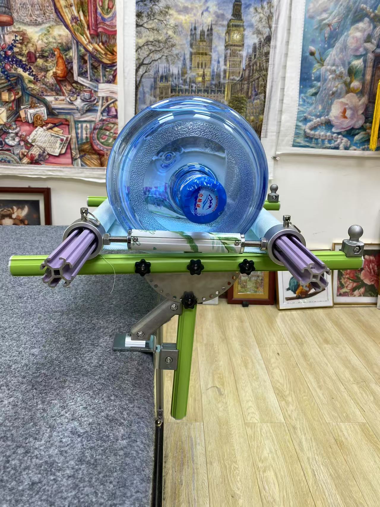 upgrade and reinforce【Third Generation】Aluminum Alloy Table Side Embroidery Hoop Stand - Adjustable Tilt Angle & Width, Heavy-Duty Base for Desk Mounting, Stable Embroidery Frame Holder Fits Most Desks