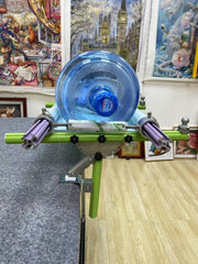 upgrade and reinforce【Third Generation】Aluminum Alloy Table Side Embroidery Hoop Stand - Adjustable Tilt Angle & Width, Heavy-Duty Base for Desk Mounting, Stable Embroidery Frame Holder Fits Most Desks