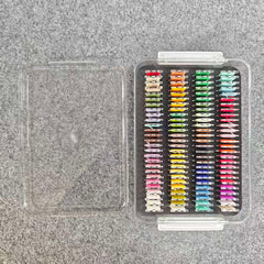 【Second generation 】Embroidery Floss Storage Box - Fits 3mm Acrylic Bobbins (108/540)  | Foam Insert Craft Storage for Embroidery Crafters