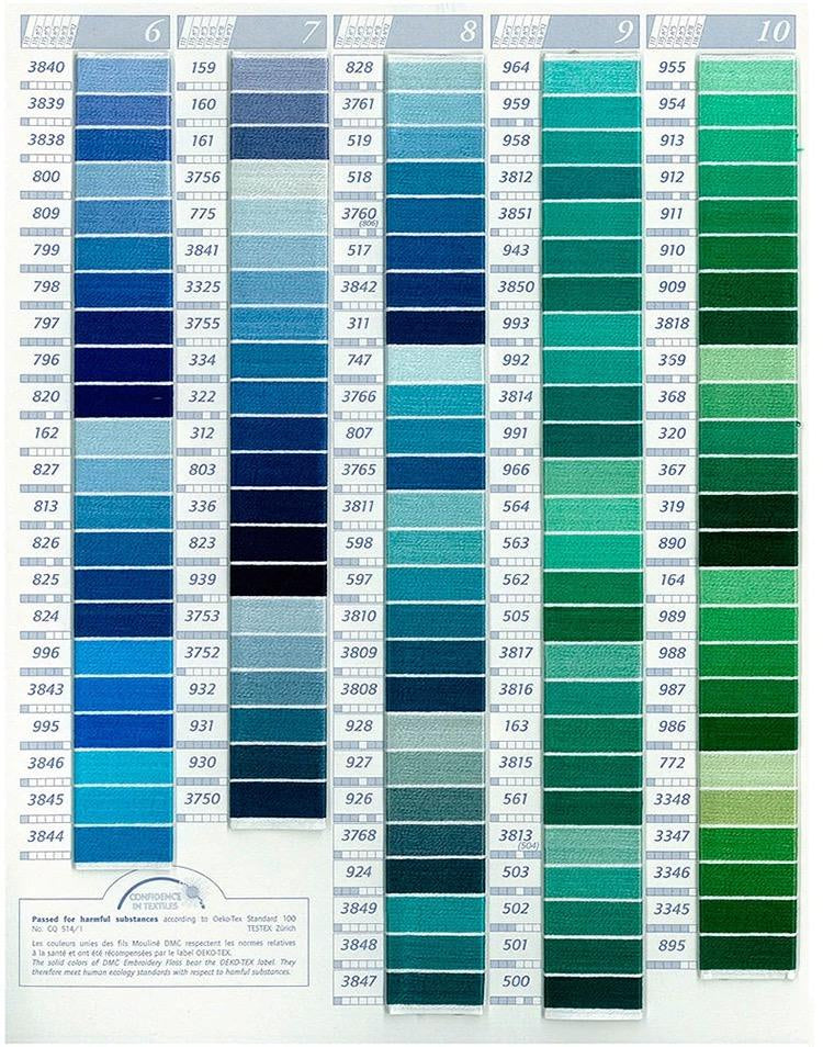 Egyptian cotton embroidery floss 482 colours - 8m skeins (colours 01-833)