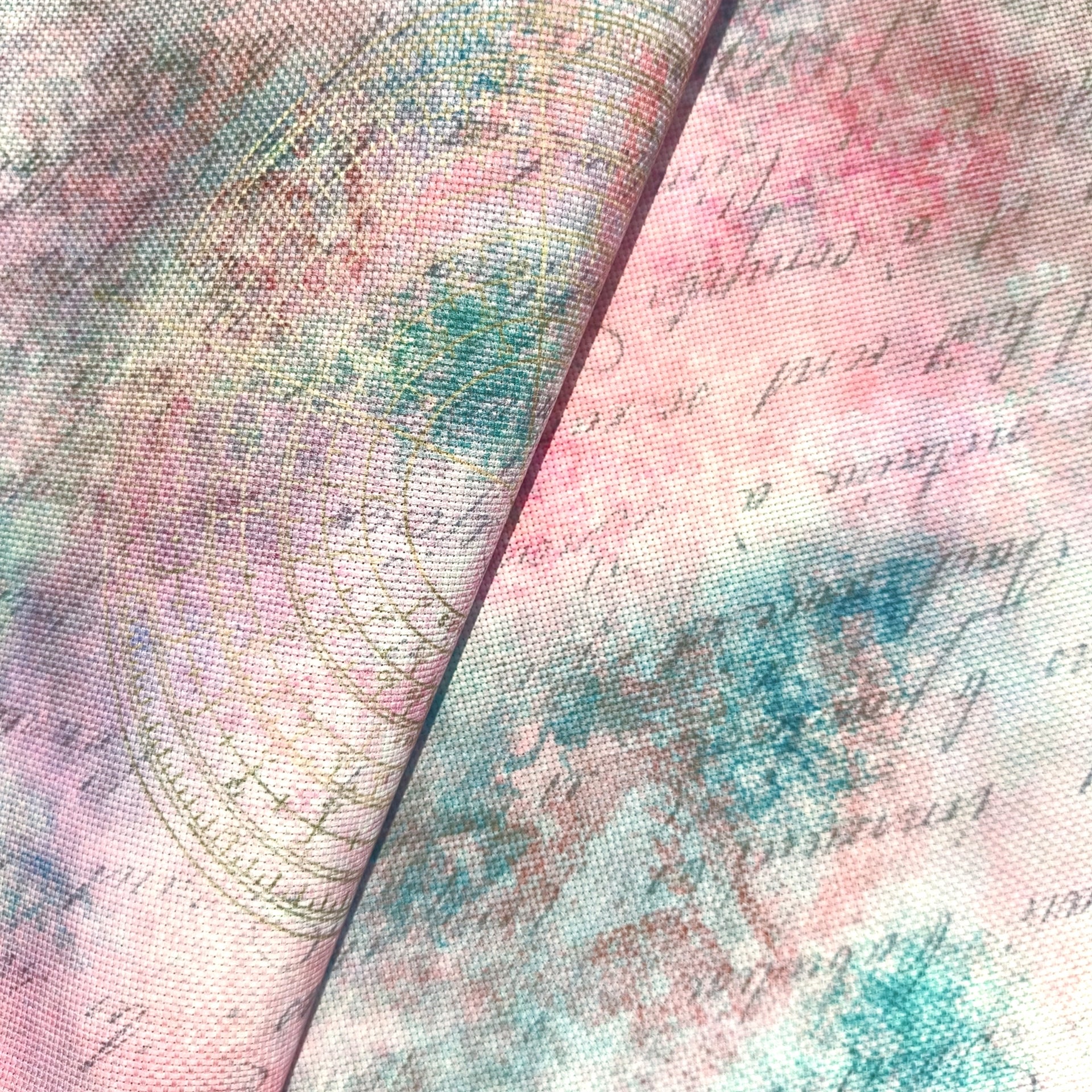 Cross Stitch Fabric 14CT 16CT 25CT, Printed Embroidery Cloth, DIY Needlework Background Cloth for Cross Stitch Crafts
