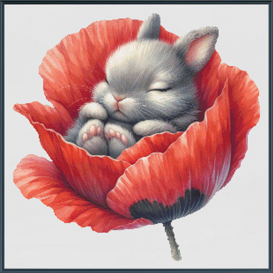 Sleeping Bunny in Poppy