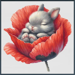 Sleeping Bunny in Poppy